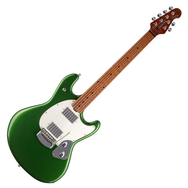 Music Man StingRay Guitar HH Trem MN Charging Green 749699108412 825EVR106