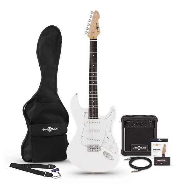 LA Electric Guitar + Amp Pack White 5060166240042 001EWAMP