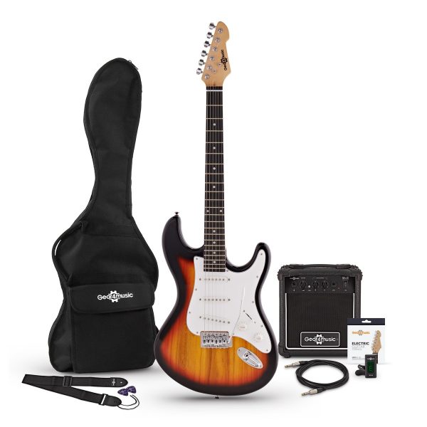 LA Electric Guitar + Amp Pack Sunburst 5060166240035 001ESBAMP