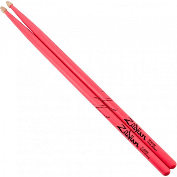 Zildjian 5A Acorn Tip Neon Pink Drumsticks Z5AACDGP090121 642388318287