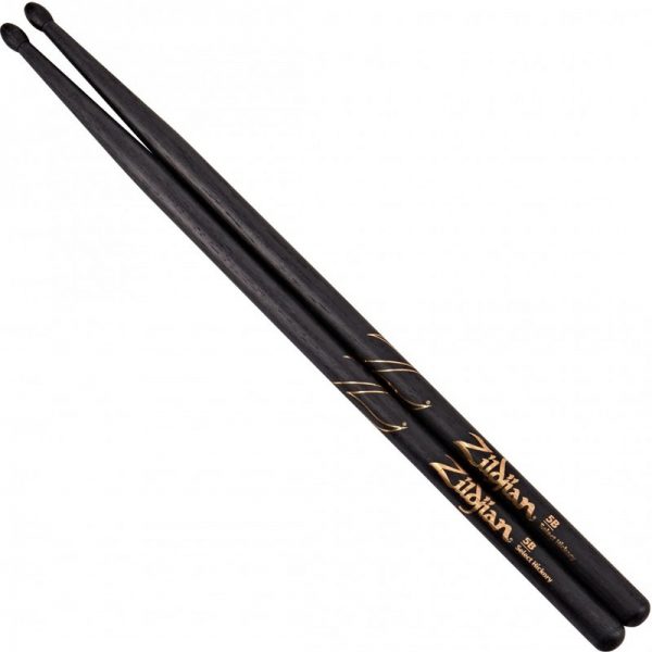 Zildjian 5B Wood Tip Black Drumsticks Z5BB090121 642388317464