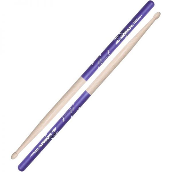 Zildjian 5B Wood Tip Purple Dip Drumsticks Z5BDP090121 642388317488
