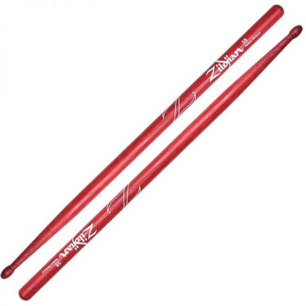 Zildjian 5B Wood Tip Red Drumsticks Z5BR090121 642388317495
