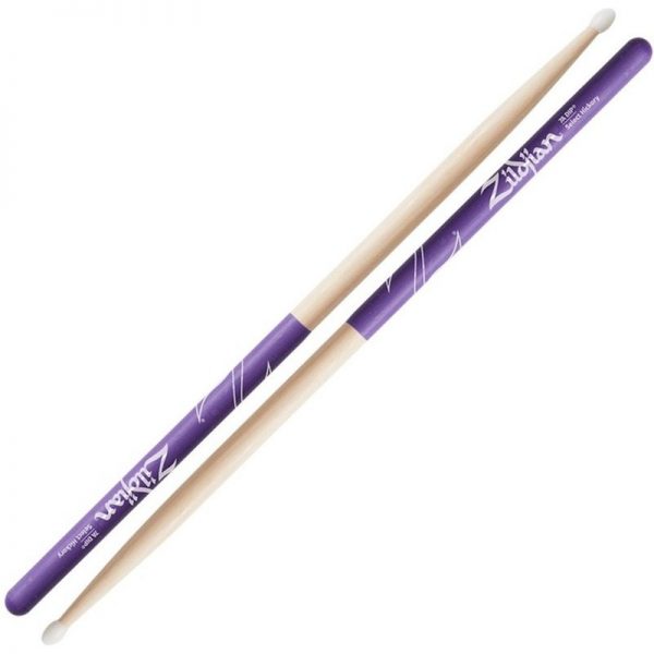 Zildjian 7A Nylon Tip Purple Dip Drumsticks Z7ANDP090121 642388318423
