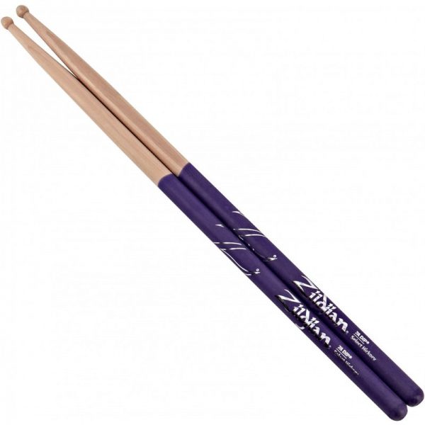 Zildjian 7A Wood Tip Purple Dip Drumsticks Z7ADP090121 642388318379