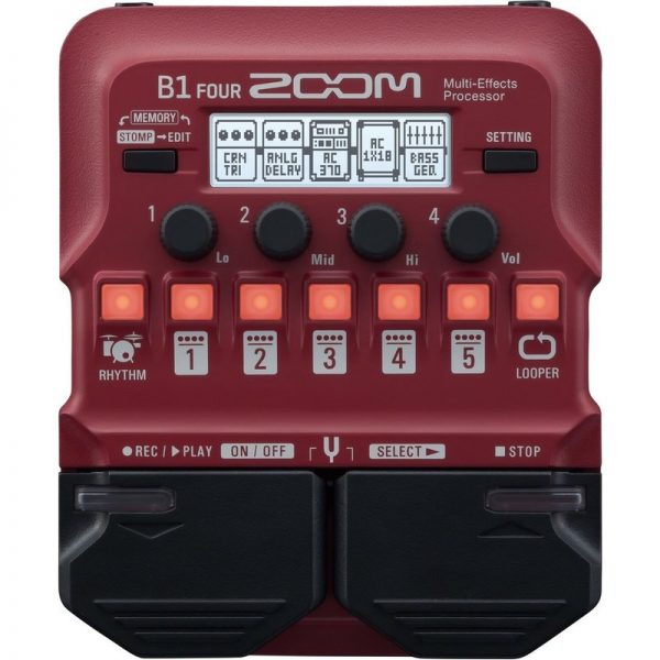 Zoom B1 FOUR Bass Multi-Effects Pedal B1 FOUR090121 4515260020676