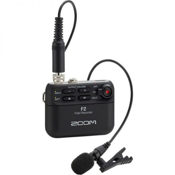 Zoom F2 Field Recorder and Lavalier Microphone 10007400090121 4515260024087