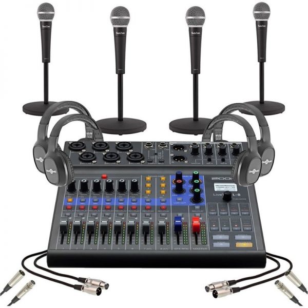 Zoom LiveTrak L-8 Podcasting Bundle for 4 People L-8-PODCASTING-4-PEOPLE090121 4515260021215