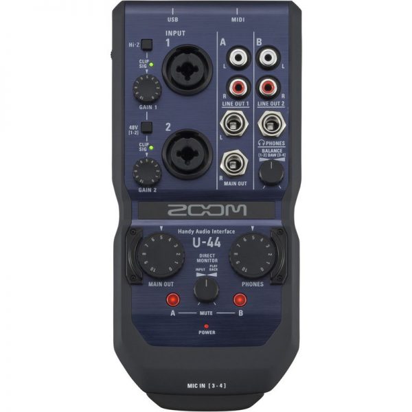 Zoom U-44 USB Audio Interface ZOOM-U-44090121 4515260016327