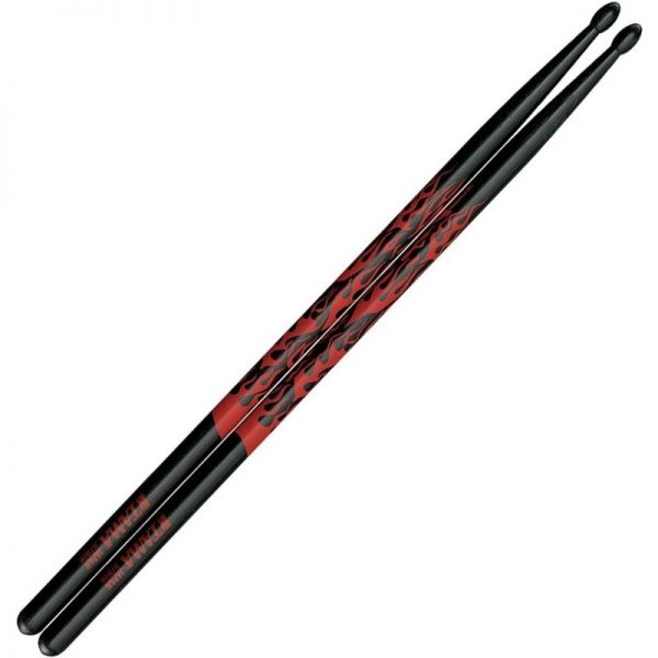 Tama Drum Sticks 5A Black-Red Rhythmic Fire TAMA-O5A-F-BR300322 4515110466326