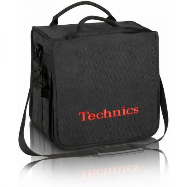 Technics Record Bag (Red Logo) TEC-BLK-RED300322 4250267626147