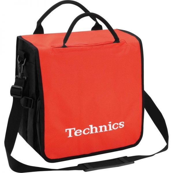 Technics Record Bag (Orange White Logo) TEC-ORG-WHT300322 4250267690773