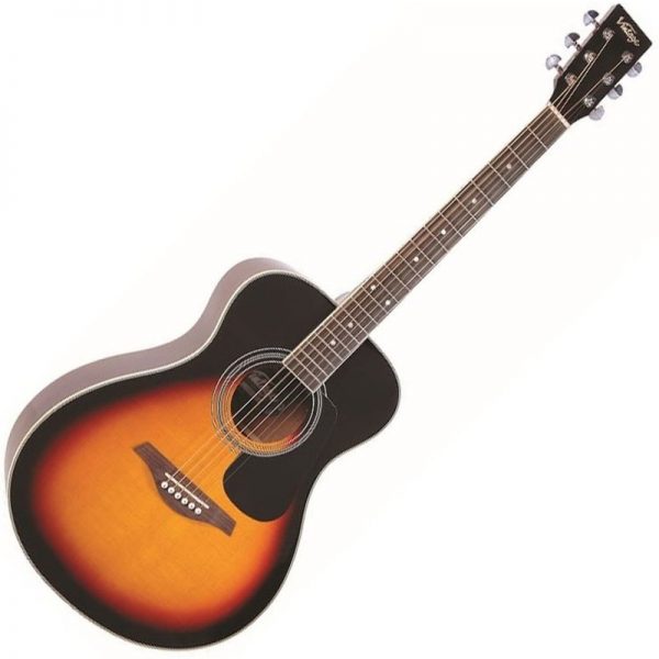 Vintage V300 Folk Acoustic Guitar Vintage Sunburst V300VSB300322 5051548019042