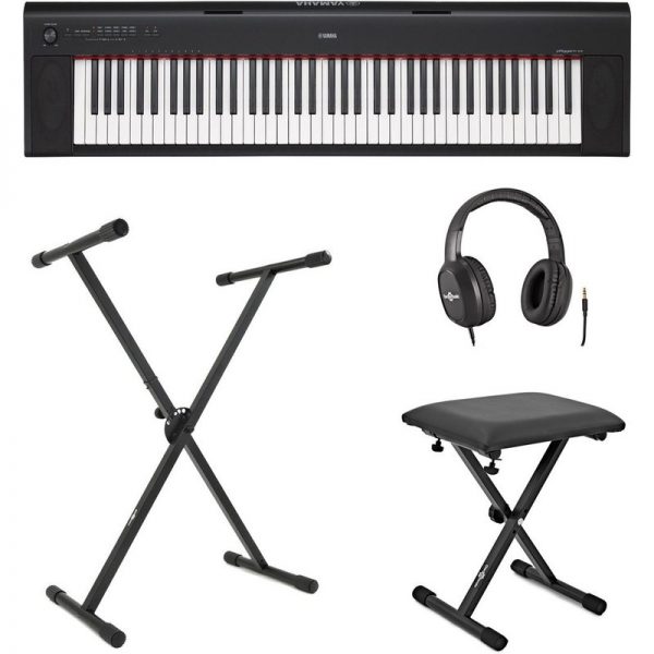 Yamaha Piaggero NP32 Digital Piano Black + Stand Bench and Hphones SNP32BUK-PACK300322 4957812594042