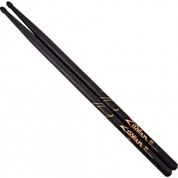 Zildjian 5A Wood Tip Black Drumsticks Z5AB300322 642388317310