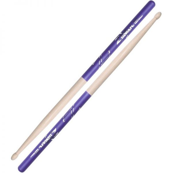 Zildjian 5B Wood Tip Purple Dip Drumsticks Z5BDP300322 642388317488
