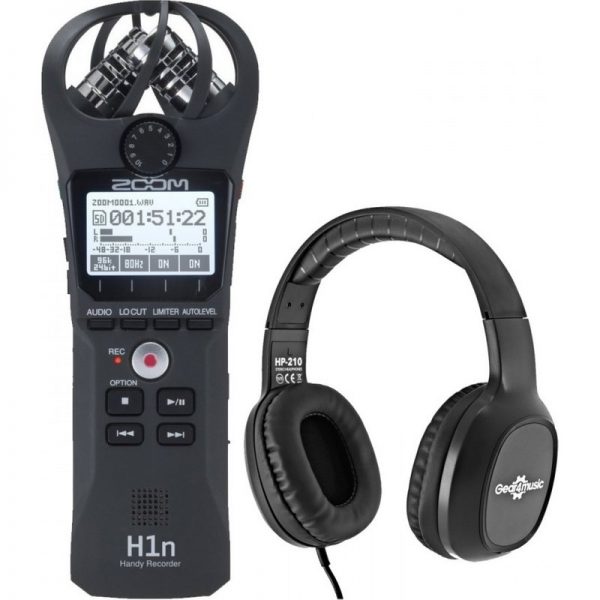 Zoom H1n Recorder Black with HP-210 Headphones ZOOM-H1NHEADPHONESBUNDLE300322 4515260018260