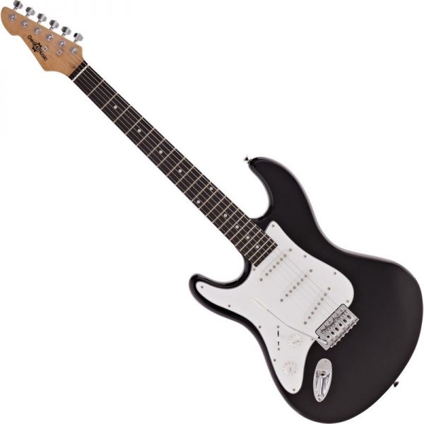 LA Left Handed Electric Guitar by Gear4music Black - Nearly New  5060218386964