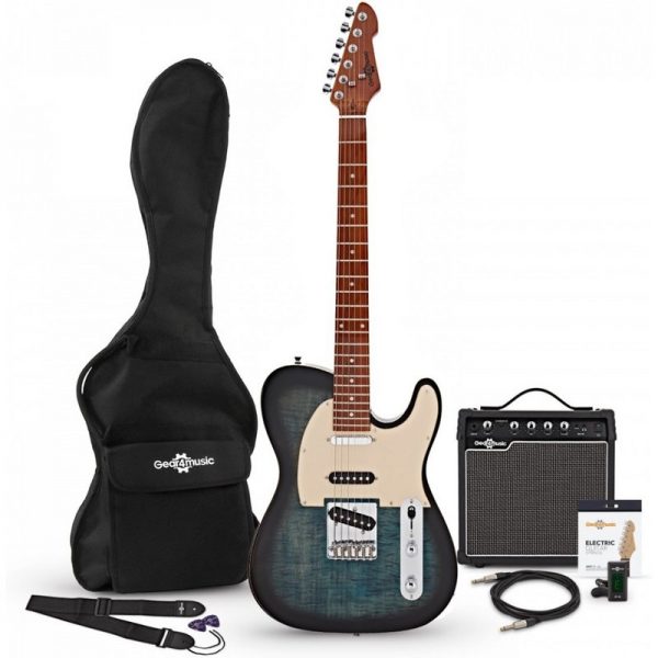 Knoxville Select Electric Guitar SSS + Amp Pack Denim Burst EG-KNXS-DB-PACK 5055888834945
