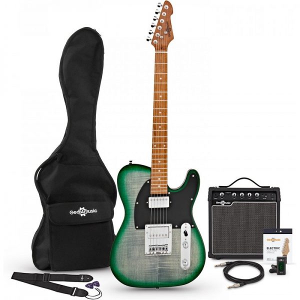 Knoxville Select Electric Guitar HH + Amp Pack Trans Green EG-KNXS-TGN-PACK 5055888834952