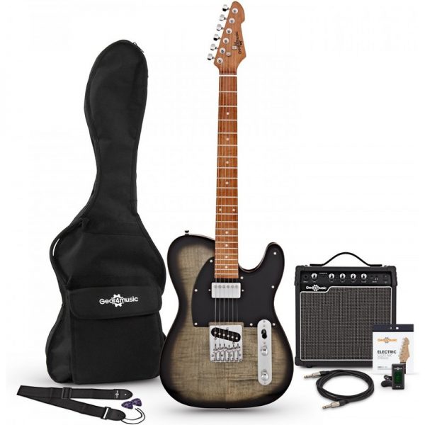 Knoxville Select Electric Guitar HS + Amp Pack Trans Black EG-KNXS-TBK-PACK 5055888834969